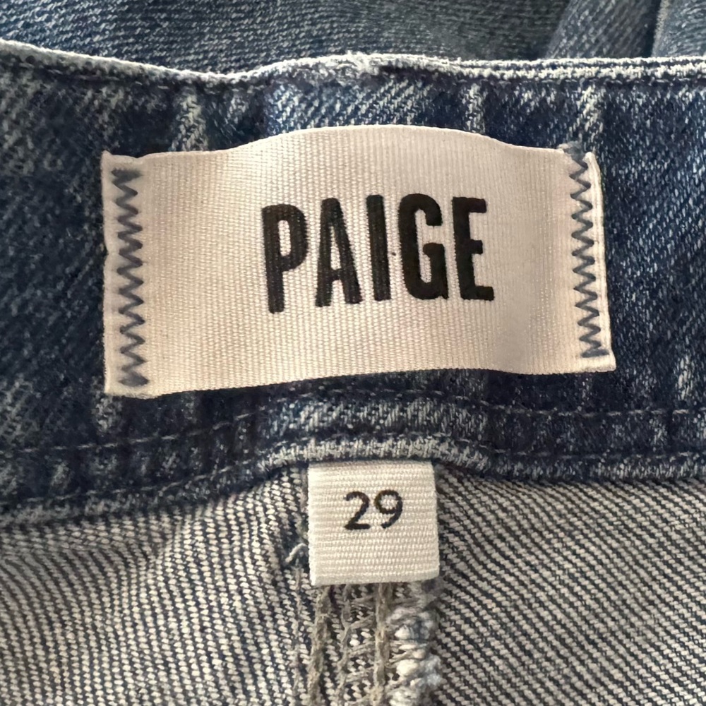Paige Alexis Barrel Jeans 29 Ryland Denim Blue Casual Minimalist Classic Trendy - Picture 16 of 16